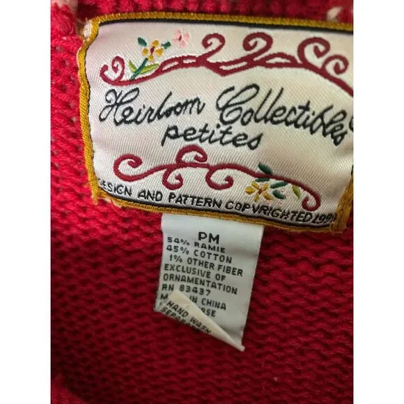 Heirloom Collectibes vintage Christmas tree sweater women's size medium - Picture 3 of 3